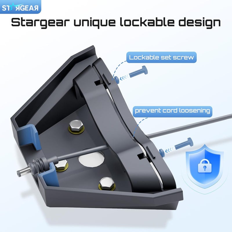 STARGEAR حامل ستارلينك ميني المتنقل، مجموعة تركيب ستارلينك المضادة للسرقة للسيارات، ملحقات ستارلينك، حامل سقف ستارلينك، مجموعة الإنترنت عبر الأقمار الصناعية، مقطورة RV، يخت (رمادي) - Image 2